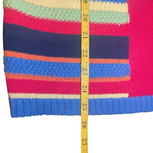 Koret Francisca Vintage Colorful Short Sleeve Embroidered Coastal Sweater XL - Picture 10 of 10